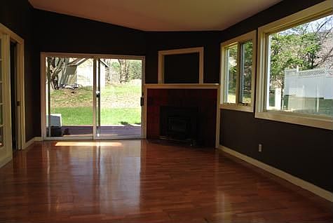 Family room opens to deck and view