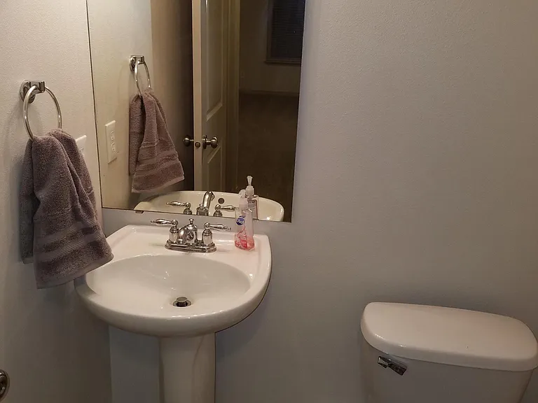 1/2 bath downstairs.