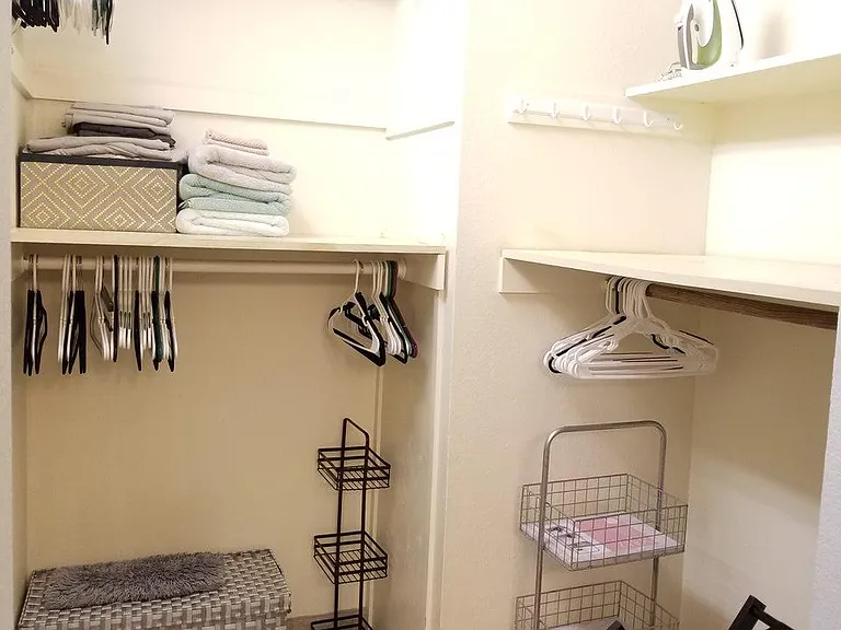 Enjoy a well appointed walk in closet in the main bedroom. All of your needs are thought of here.