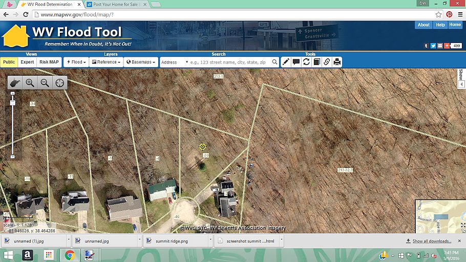 Yellow dot marks the lot