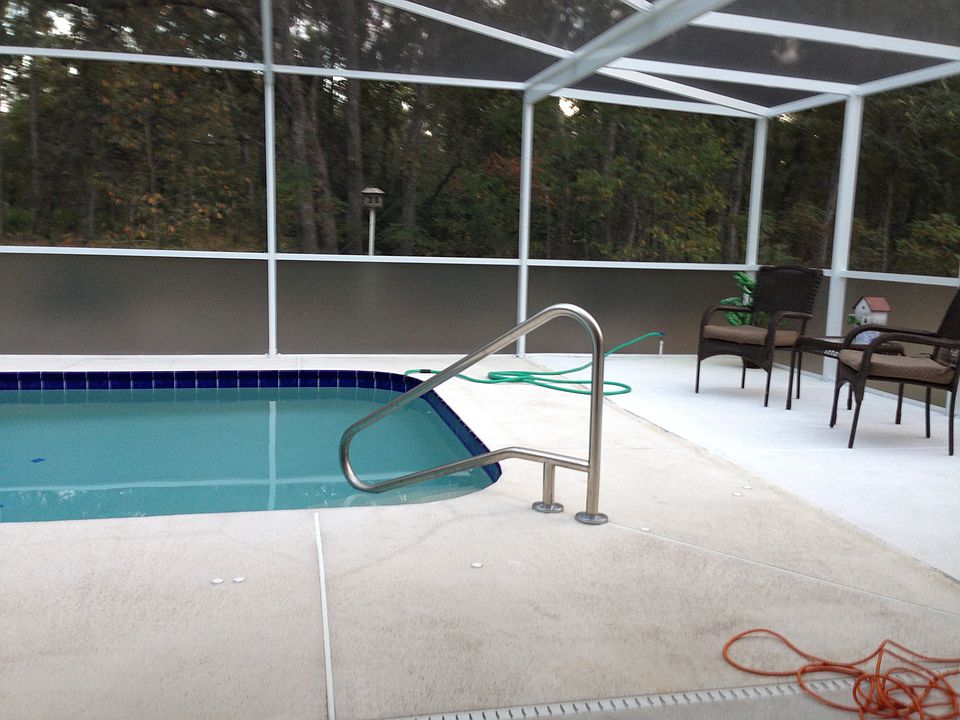 Screened heated pool