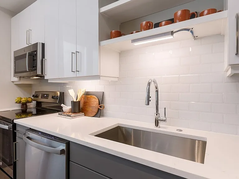 Stainless Steel Undermount Chef Sinks with Single-Handle Pull Down Sprayer Faucets (Alamo Floorplan)