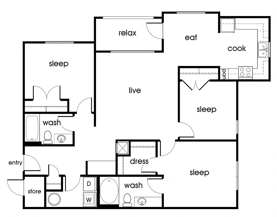 Floor plan 3A - 60