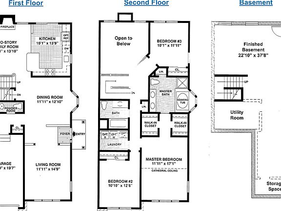 2 floors plus finished basement