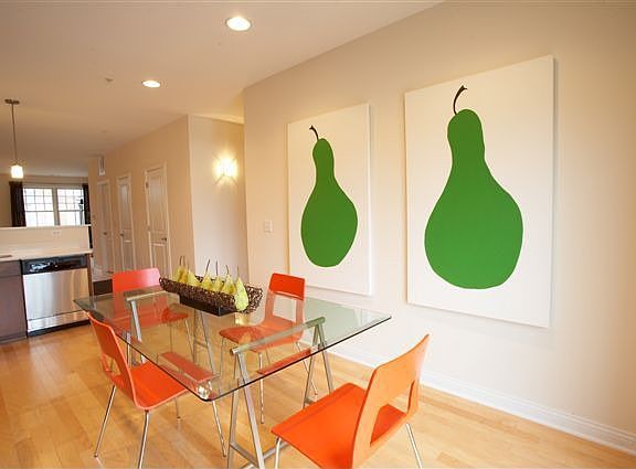 The dining area is within the kitchen