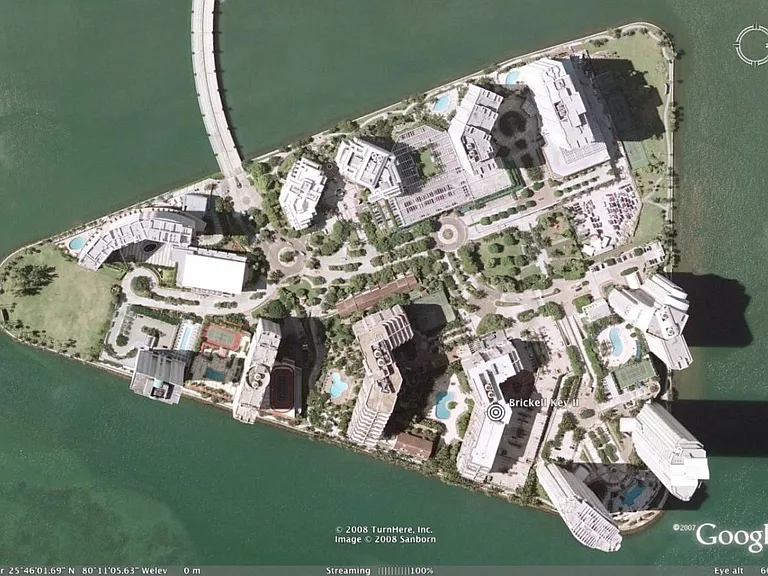 Aerial View of Brickell Key / Claughton Island