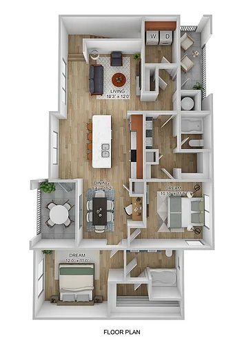 Floor plan B3 (Townhome)