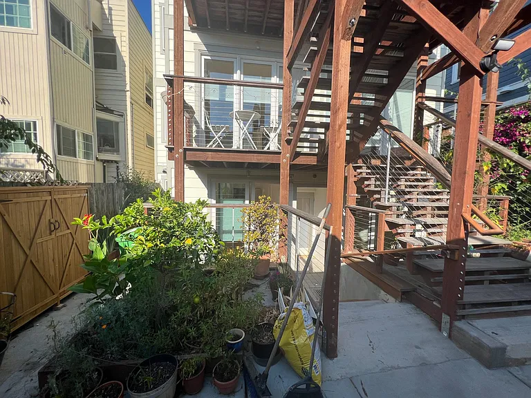 Back yard facing the living area