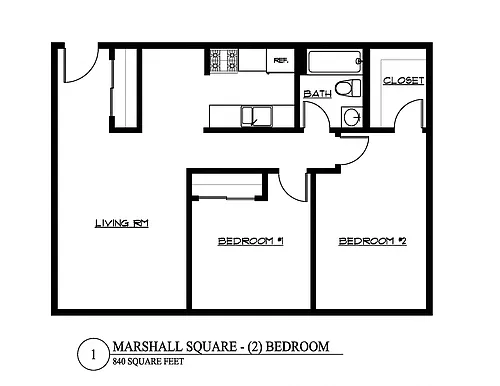 Floor plan Two Bedroom