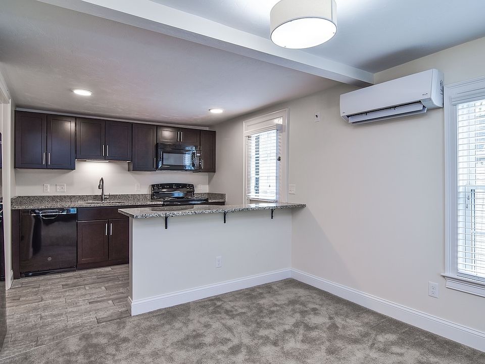 Kitchen and living room.