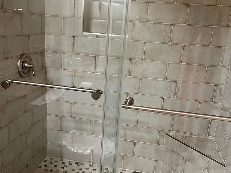 Newly installed master shower