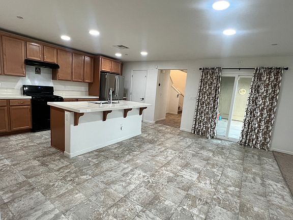 Spacious kitchen and living space