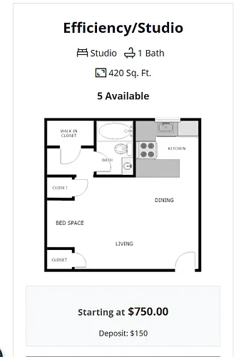 Floor plan Studio
