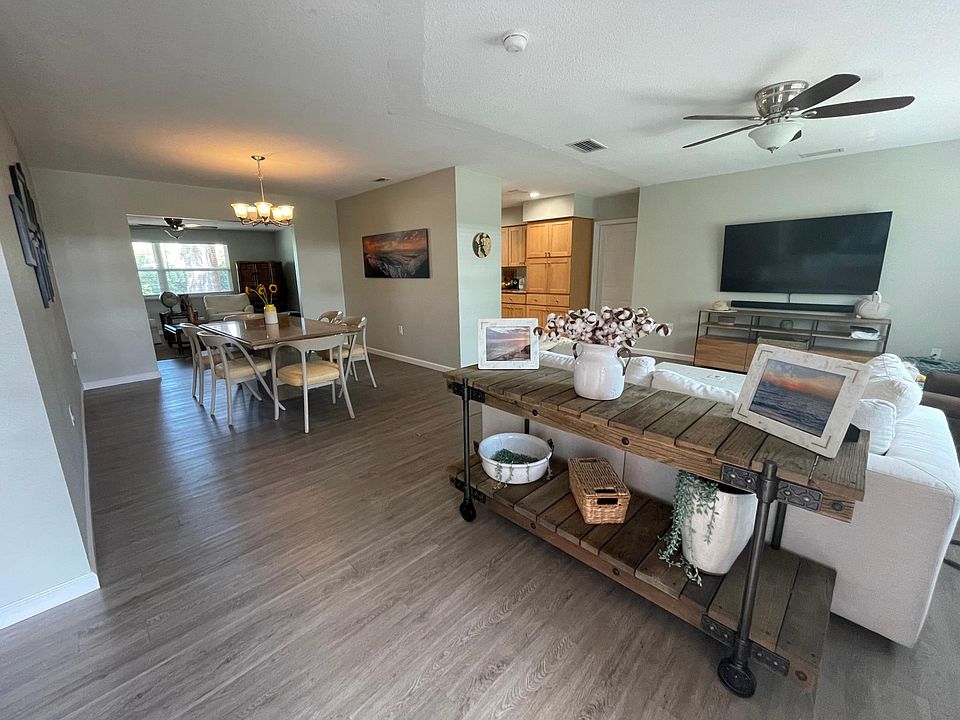 Family, dining and kitchen