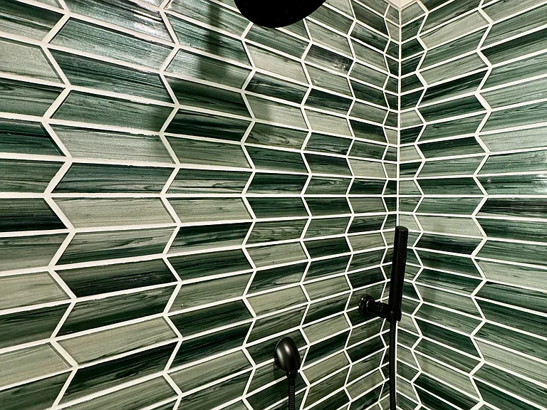 high end bathroom fixtures and glass tile