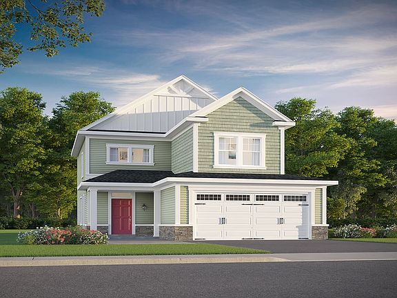 Elevation 3 of the Ashton a home design at Lakeside at Trappe by Brookfield Residential