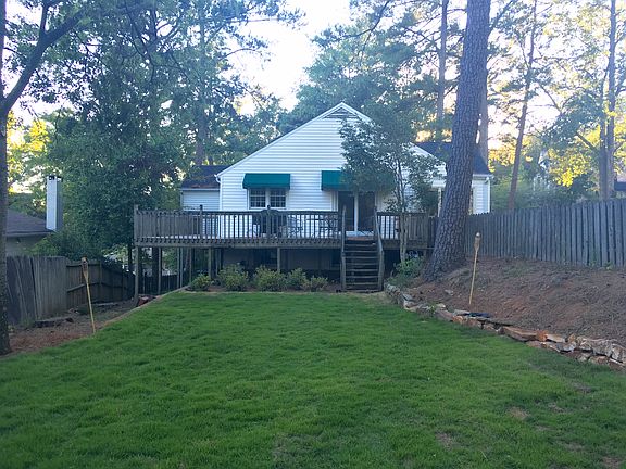 Newly landscaped backyard