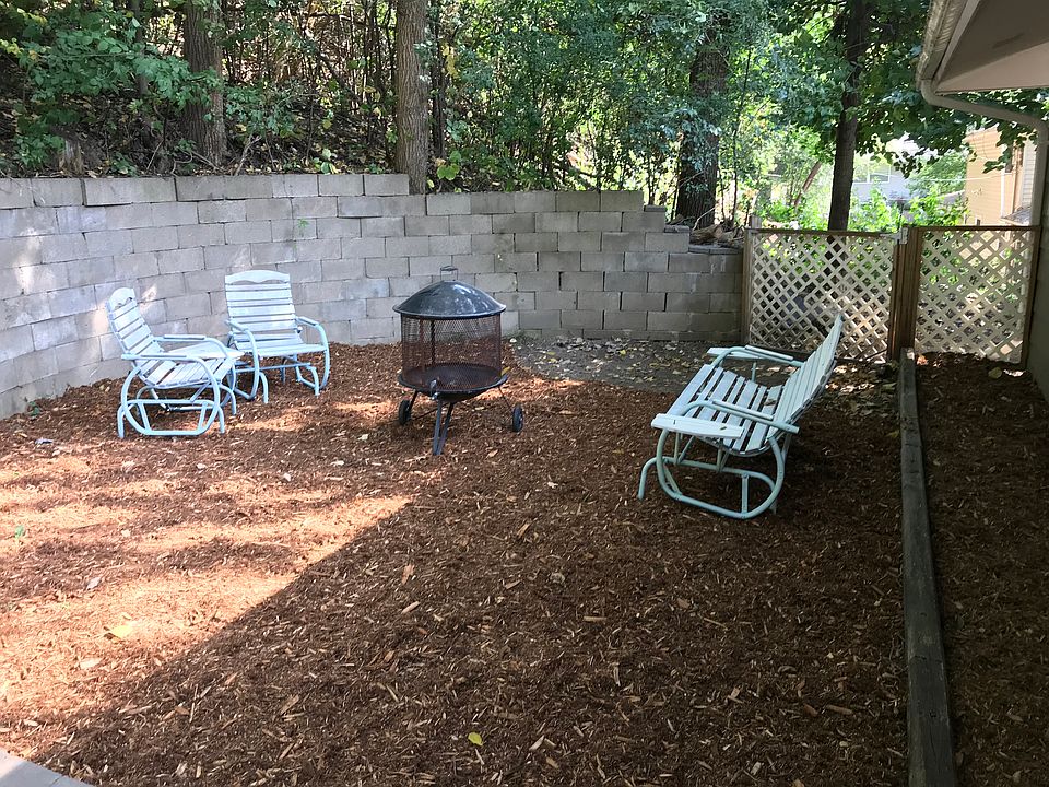 Backyard firepit area