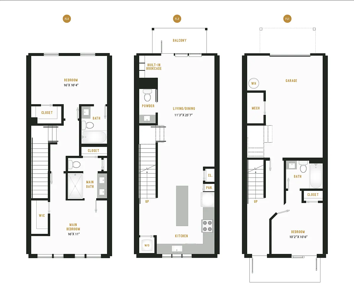 Floor plan Townhome - A