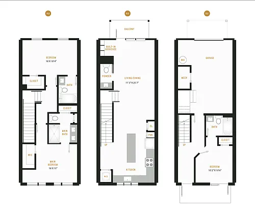 Floor plan Townhome - A