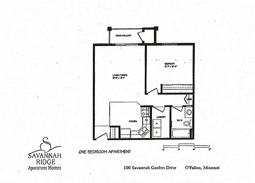 Floor plan 1 Bedroom Garden