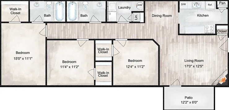 The Taurus - Renovated Floorplan Diagram