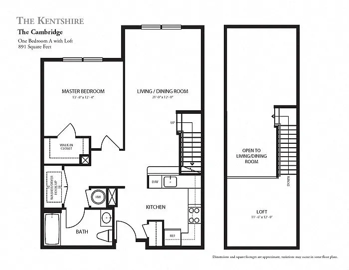 Floor plan The Cambridge Loft