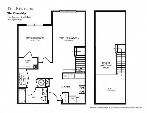 Floor plan The Cambridge Loft