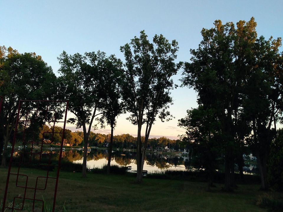 Evening view from living room and bedroom