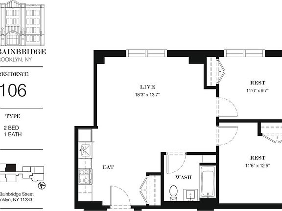 2nd image of 182 Bainbridge St #106
