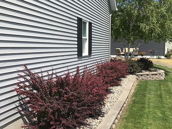Garage wall facing pond