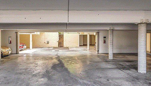 Garage from entrance