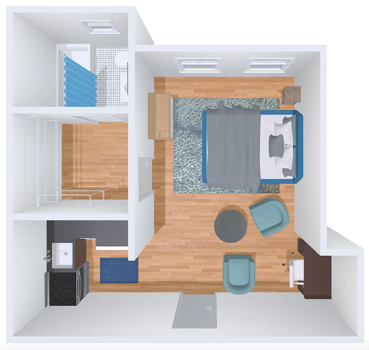 Floor plan 1bd/1b 2