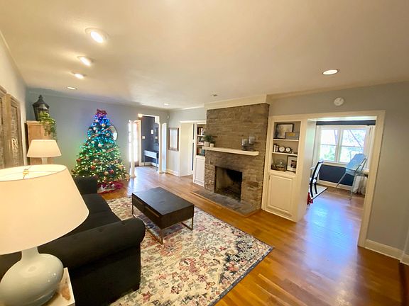 Formal living room looking into Dining Room and front entry hall (on left)