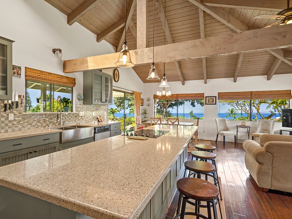 View through open floor plan
