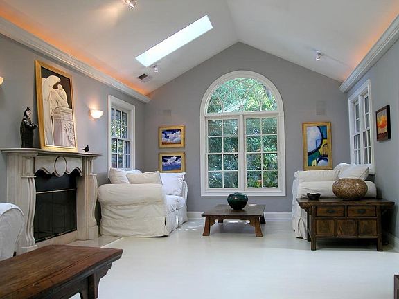Living Room with skylights