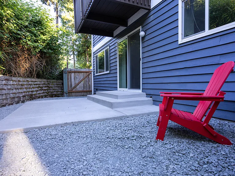 large private yard