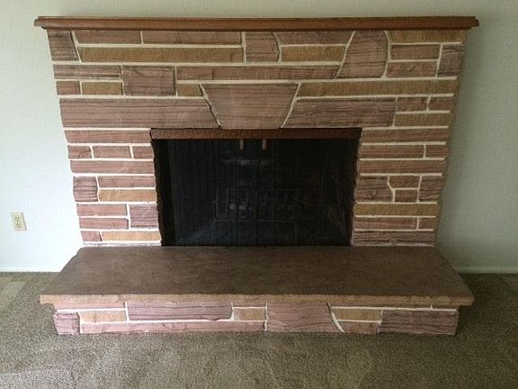 fire place in living room