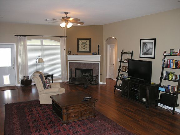 Living room, split design-master bedroom on left, secondary