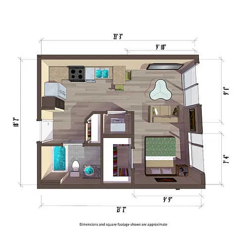 Floor plan Studio - G
