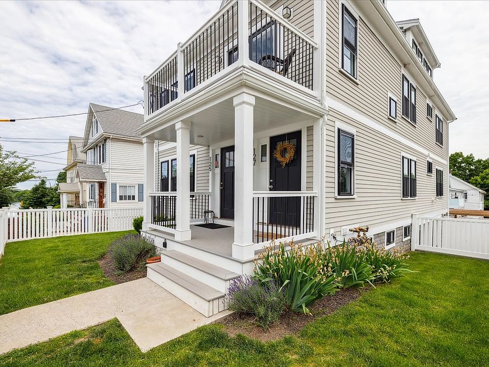Enjoy views of the Mystic River from your front porch