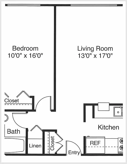Floor plan One Bedroom