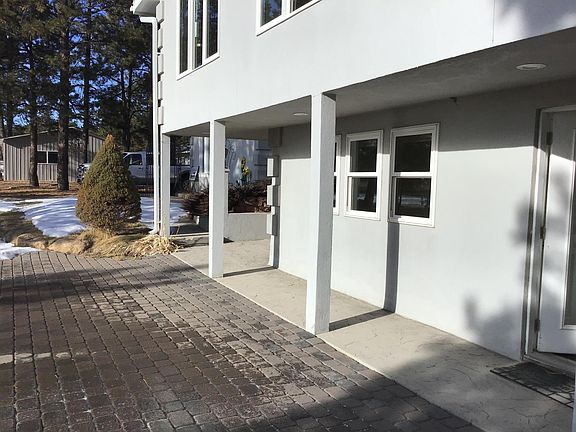Private entrance and patio.