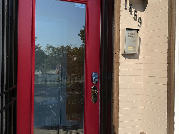 Front Door with combination lock