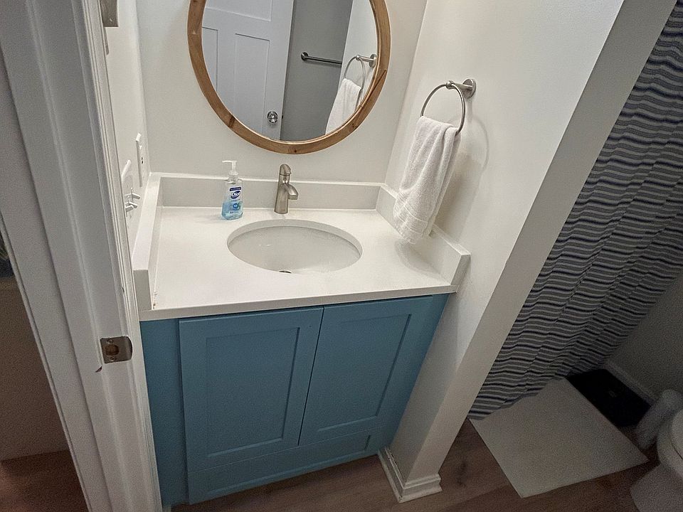 On suite back bathroom.