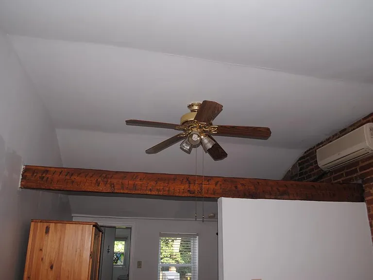 Cathedral ceiling and fan
