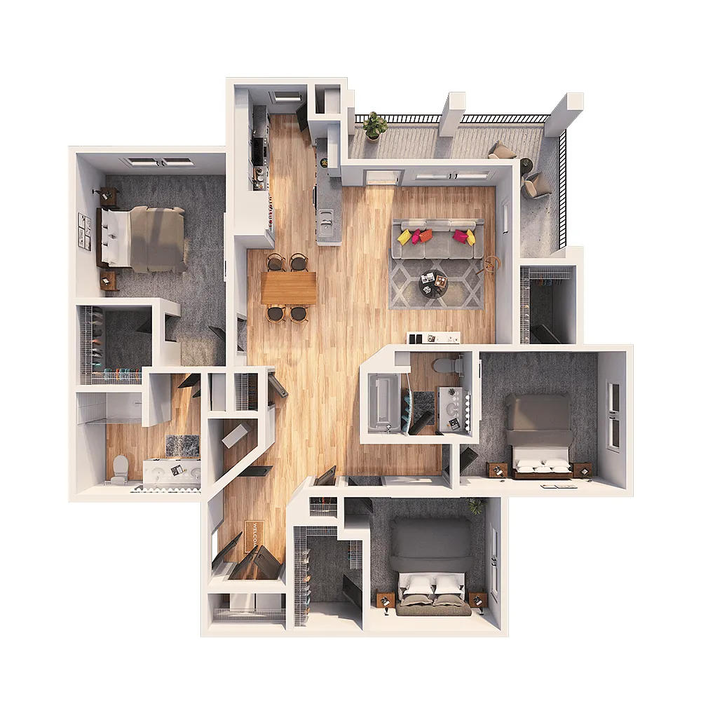 Floor plan C1 - Corner