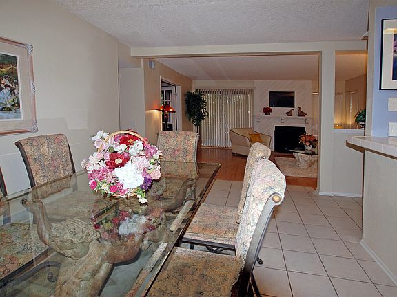 Dining area when staged
