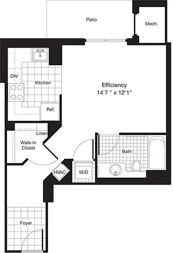Floor plan Studio B