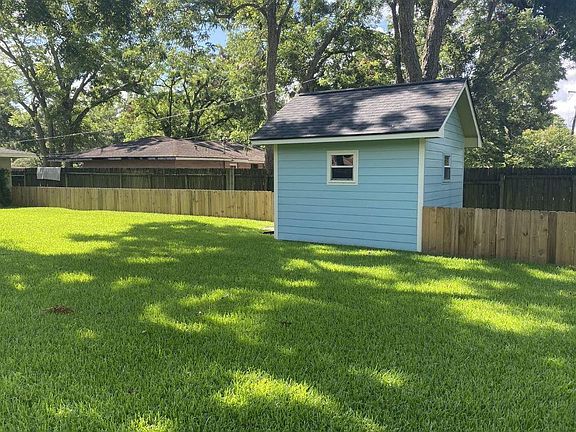 Back Yard with Storage building